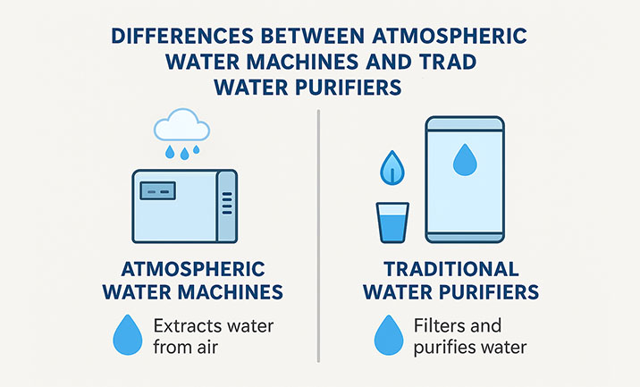 Differences Between Atmospheric Water Machines and Traditional Water Purifiers